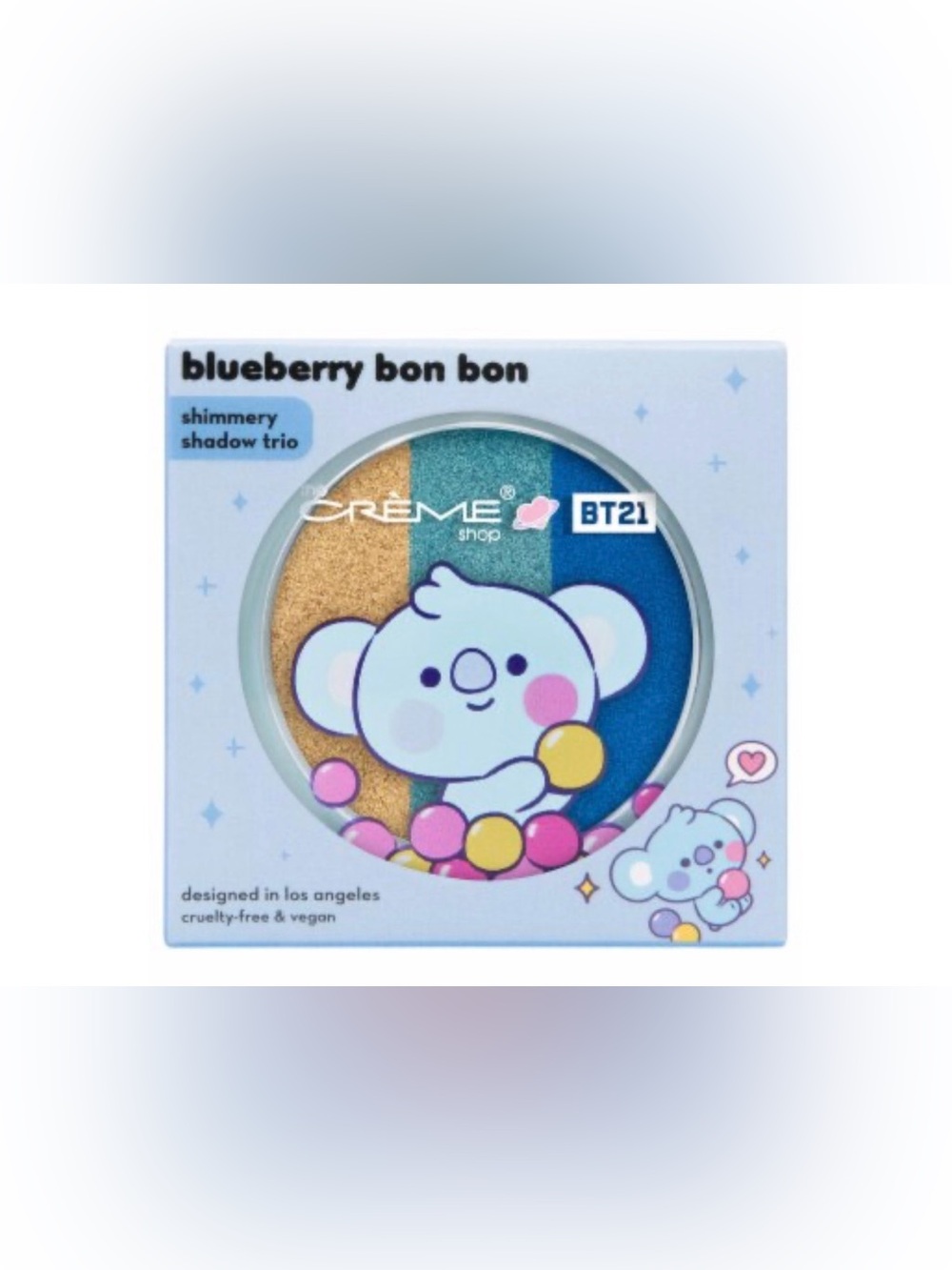 Crème Shop BT21 Blueberry Bon Bon Shimmery Shadow Trio